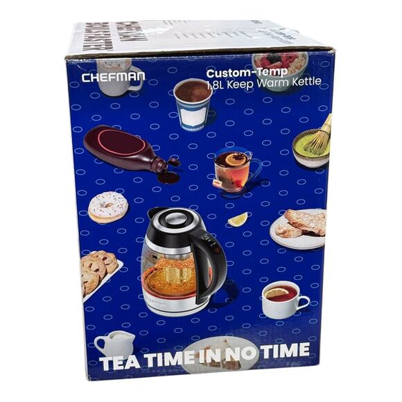 NEW Chefman 1.8L ELECTRIC TEA KETTLE Digital Precision + Tea Infuser Boil Water - Picture 6 of 7